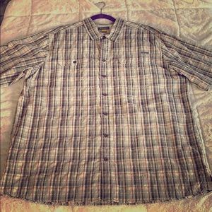 Eddie Bauer plaid camp shirt Tall 2XL